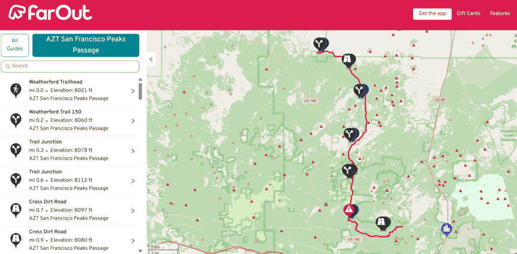 screenshot of trail from farout