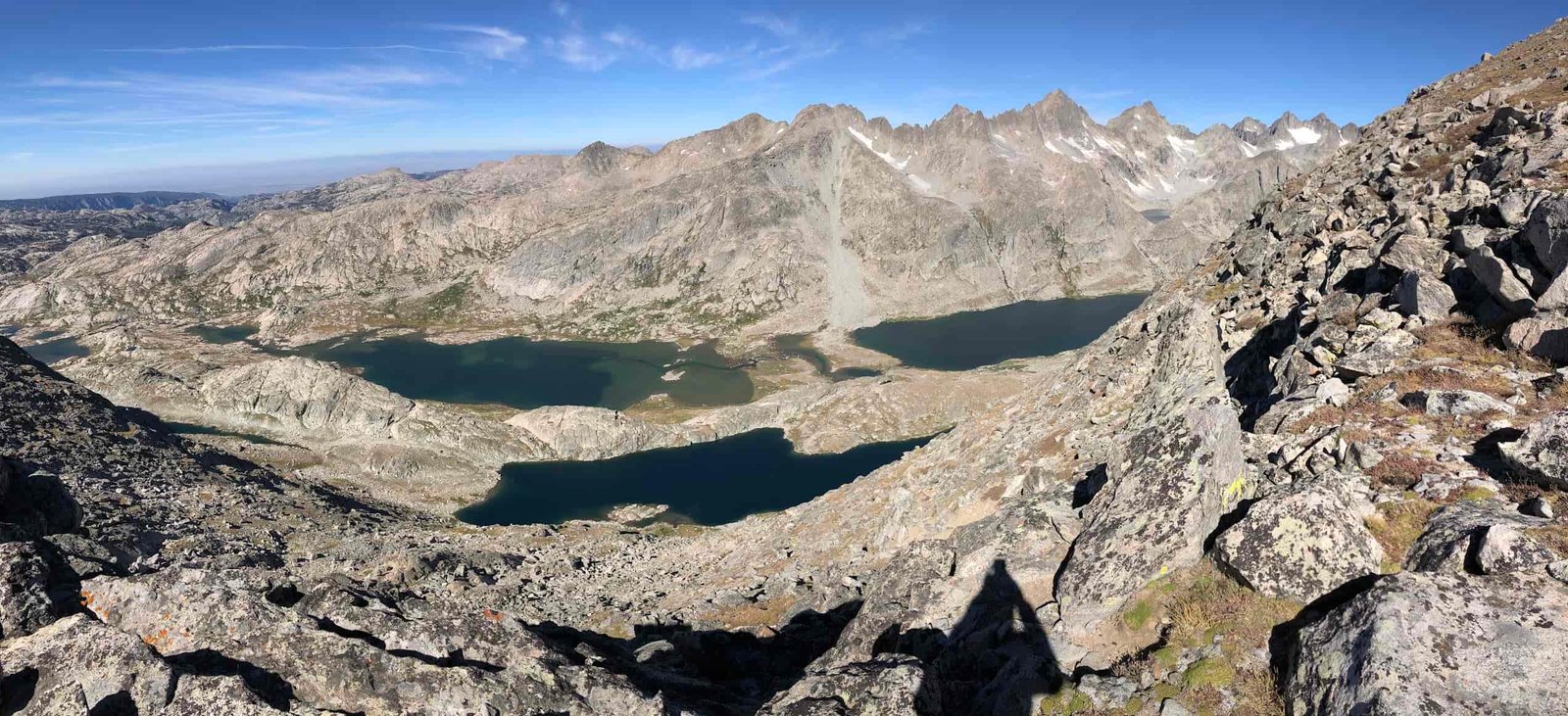 view of titcomb basin from above