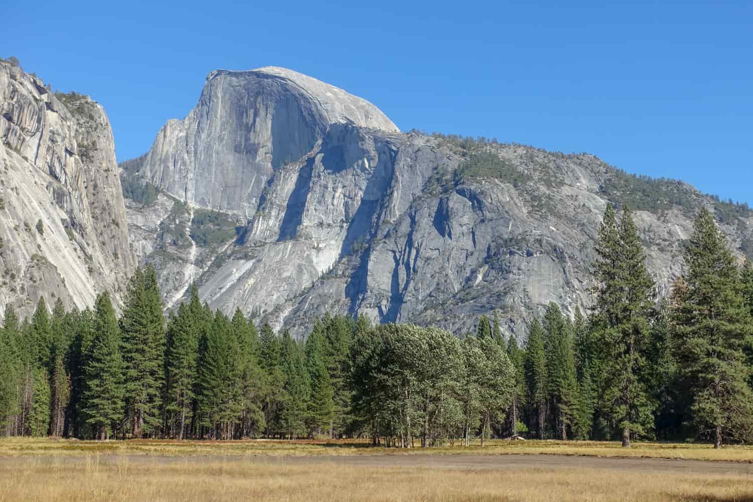half dome viewed from yosemite valley