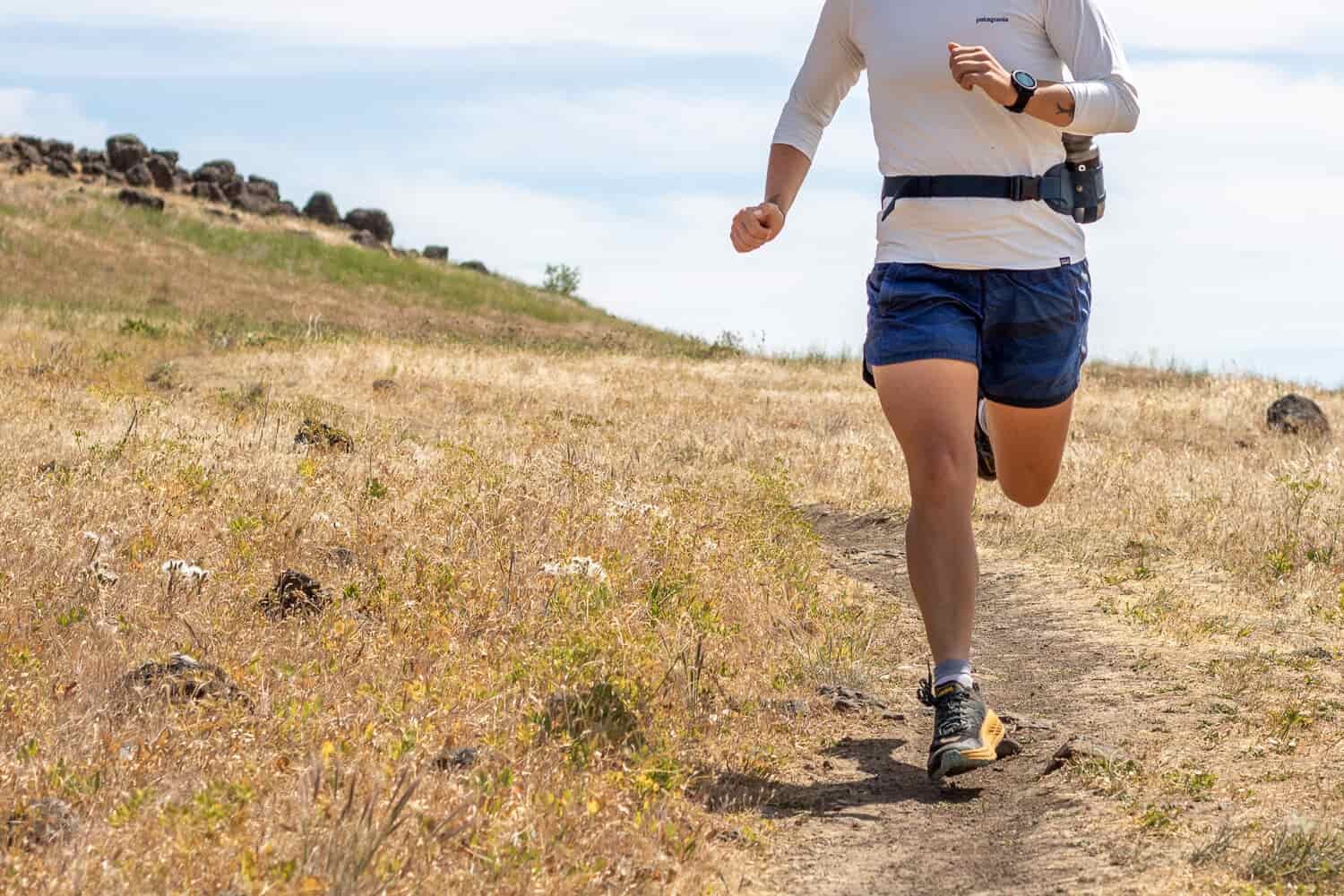 trail runner using gps watch