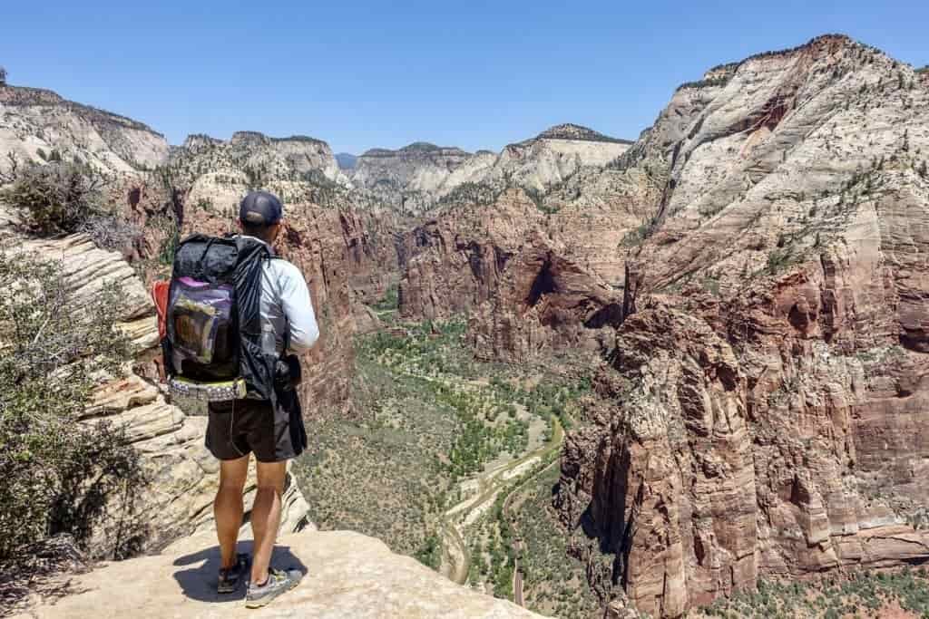 AhikerwearingtheZPacksArcBlastBackpackinZionNationalPark-2