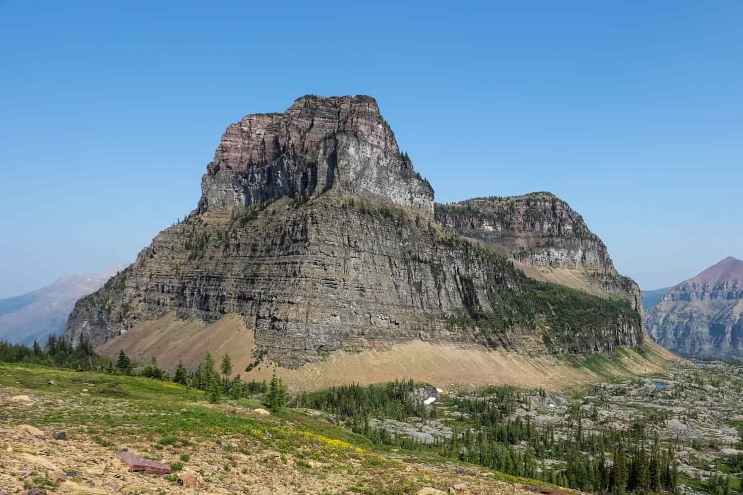 boxy peak called chief mountain in glacier national park