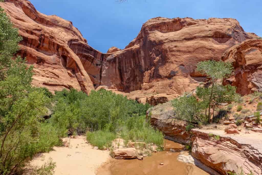 orange rocks stacked in the desert