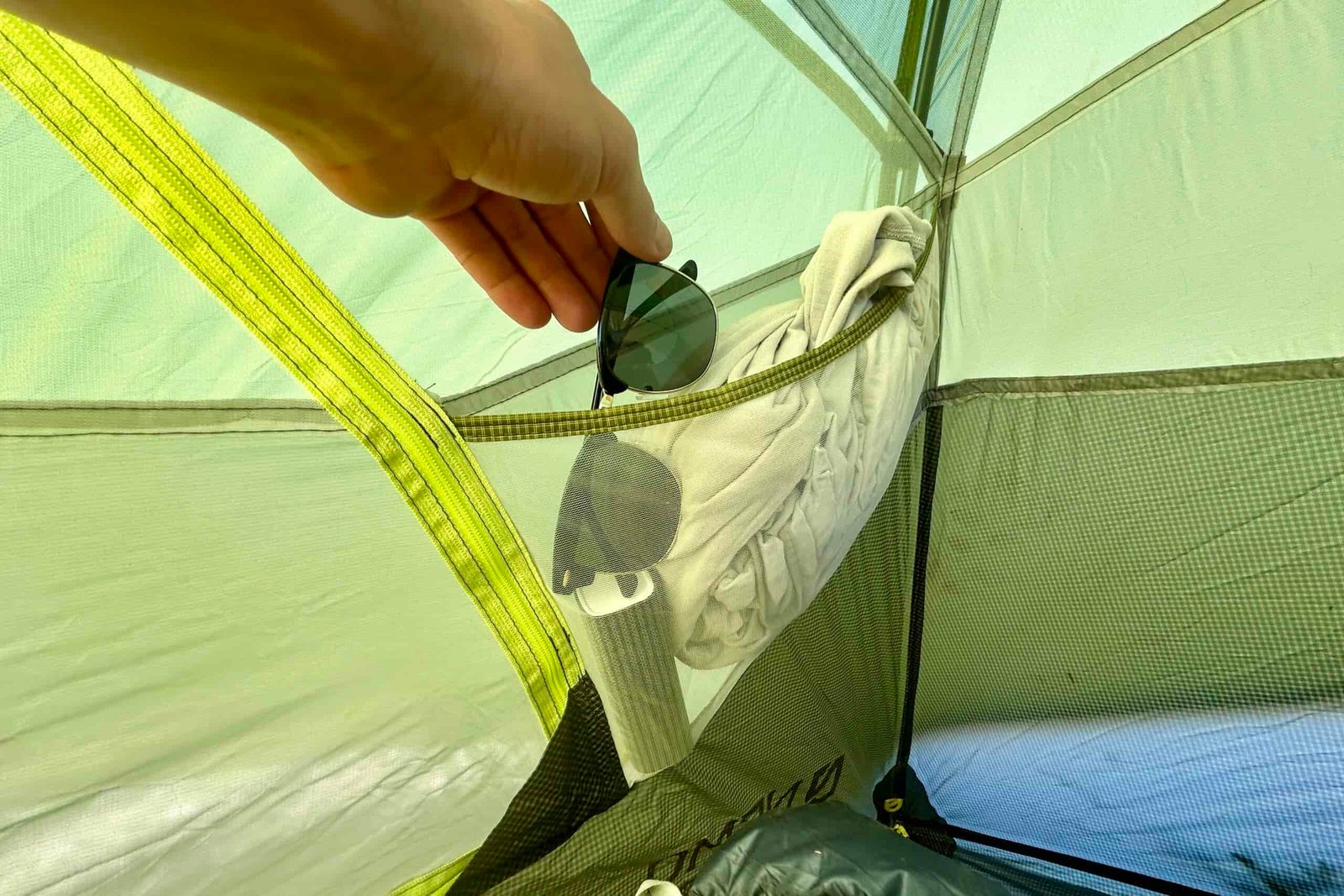 Items inside of a pocket in the NEMO Dagger OSMO 2.