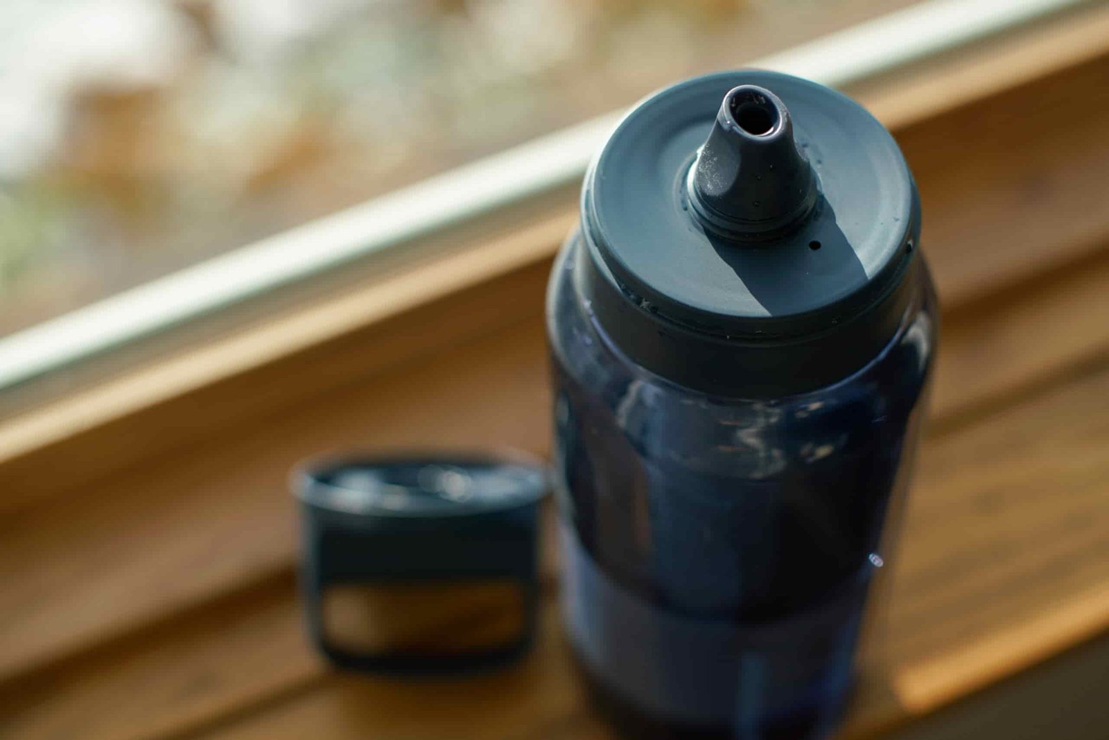 A close up of the rubber mouthpiece of the LifeStraw Go Series water bottle.