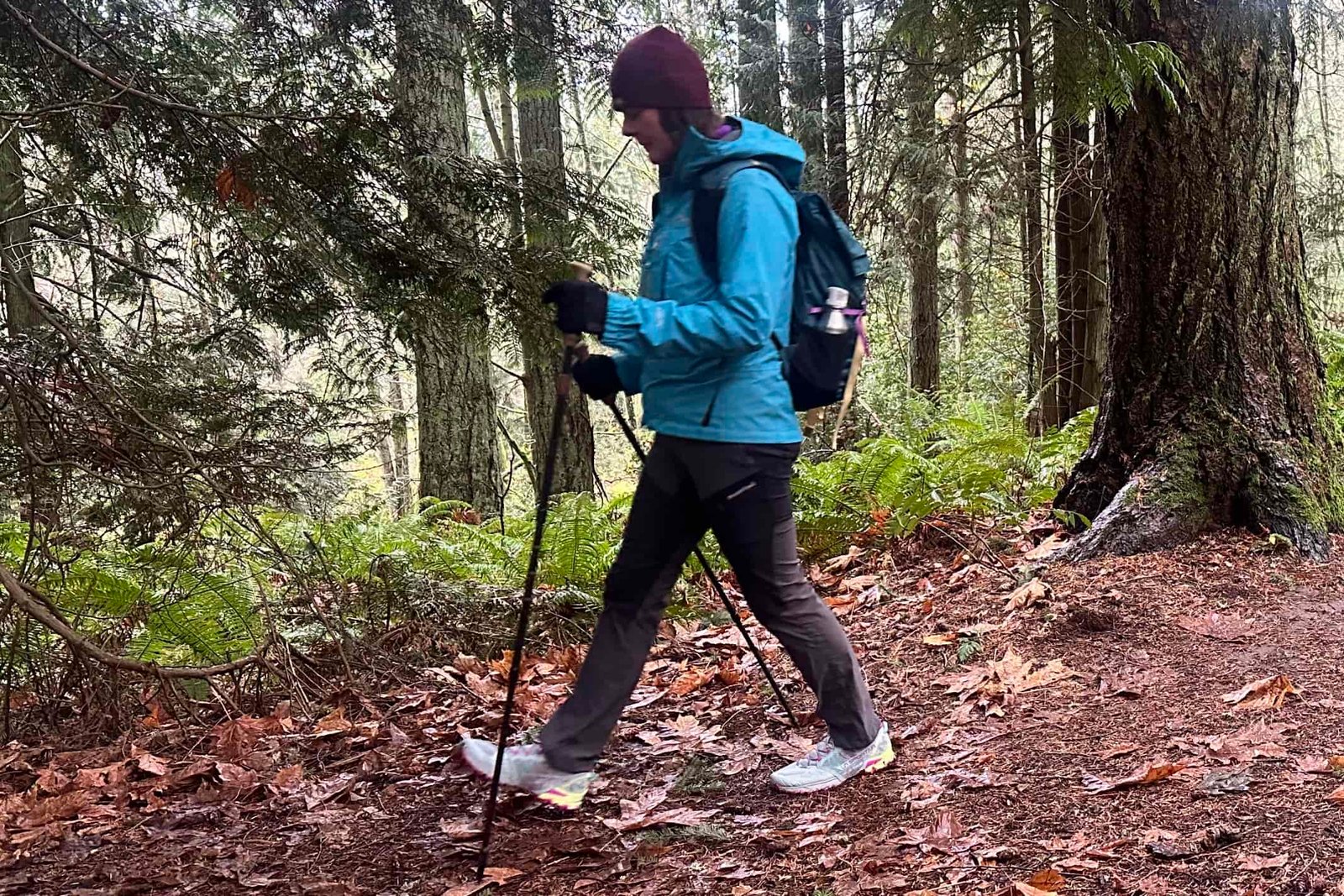 Hiker wearing La Sportiva Women's Bushido III