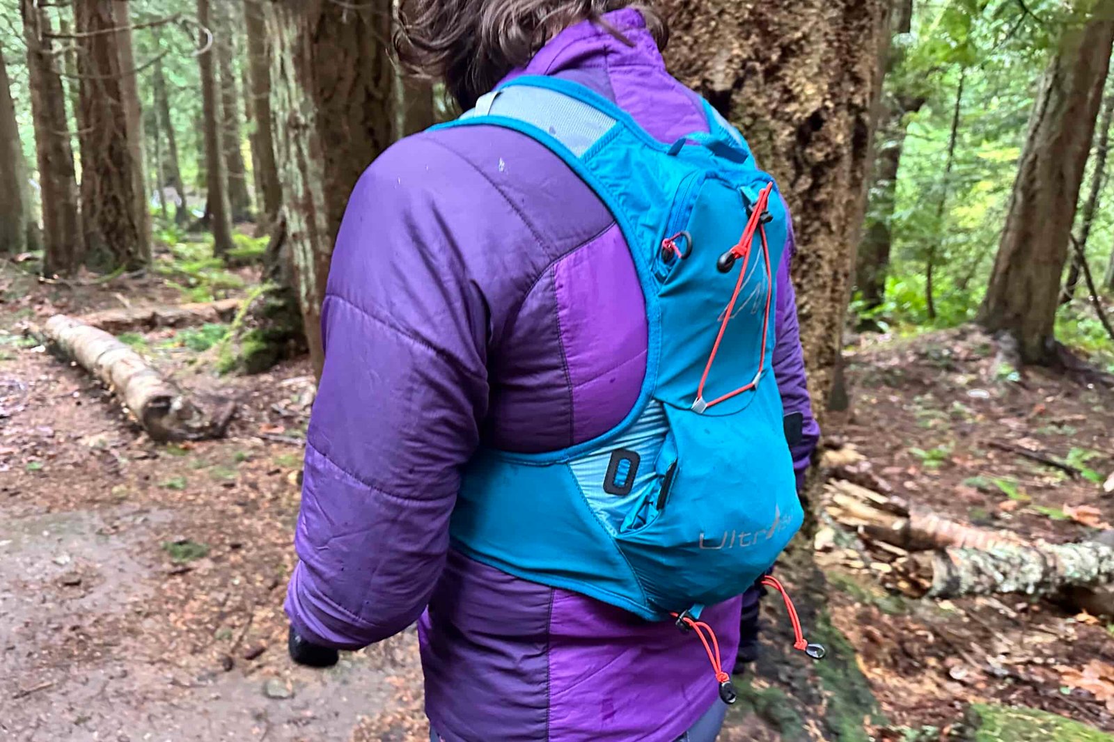 Hiker wearing an UltrAspire Alpha 5.0 Race Vest