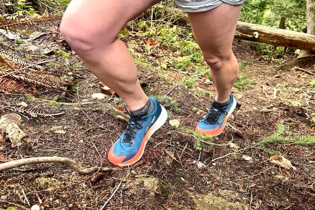 Brooks Women's Catamount 4 close up on trail