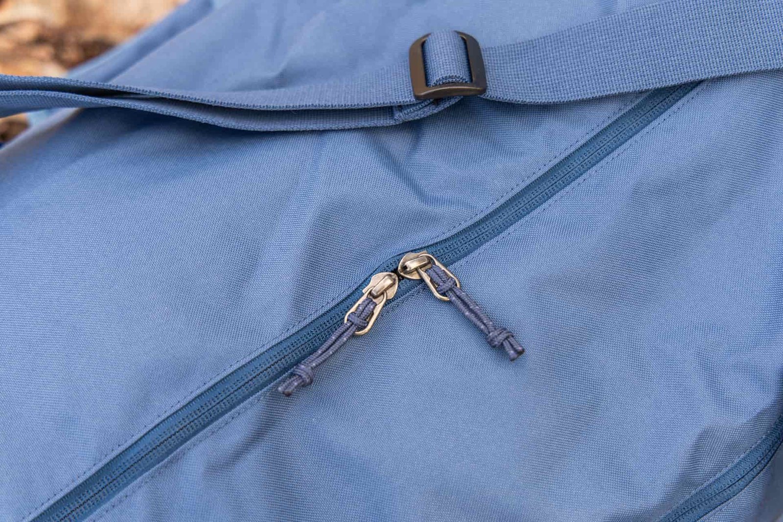 The zippers to the main compartment of the bag are average sized.