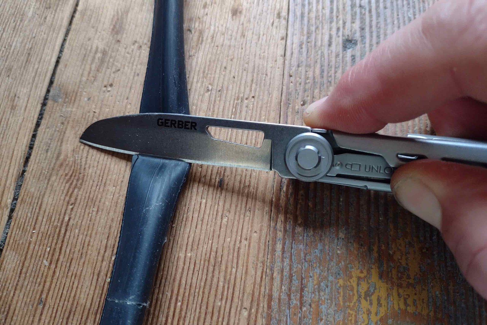 The Armbar's blade cuts with precision.