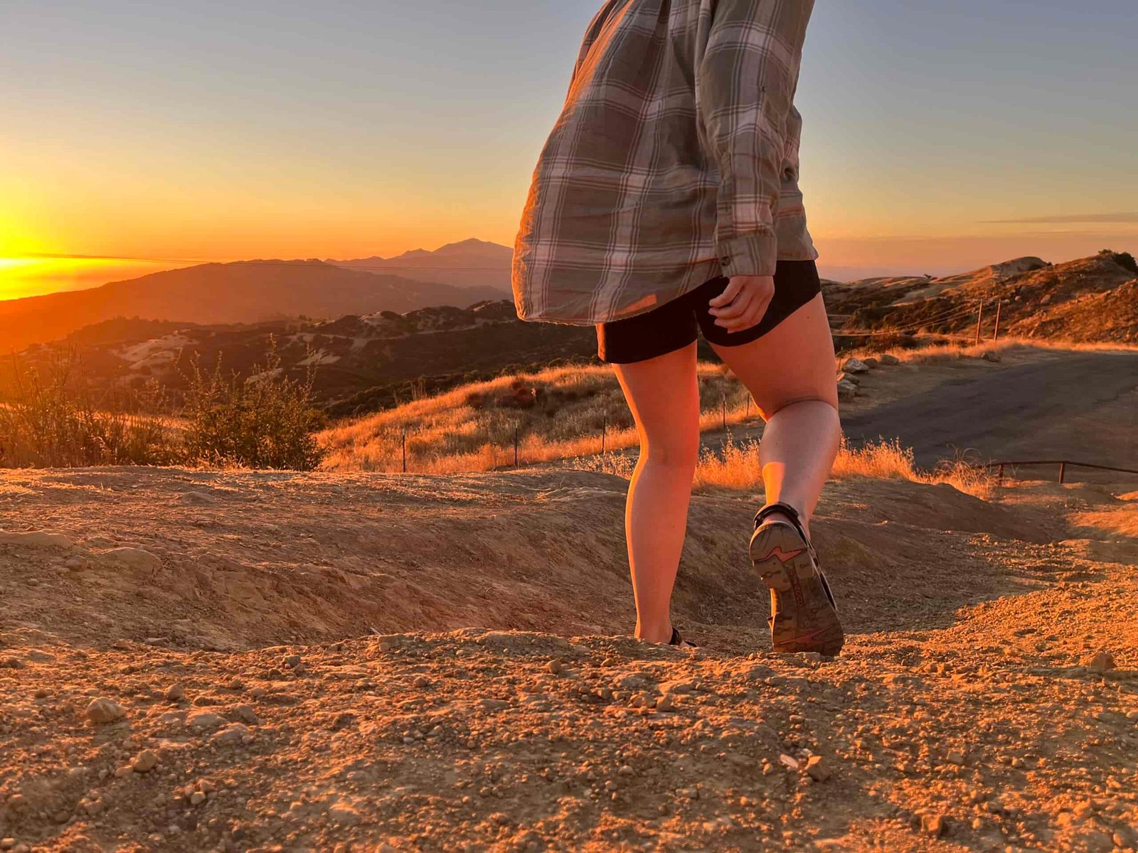 Our tester wearing the Ecco Yucatan sandals on a hike.