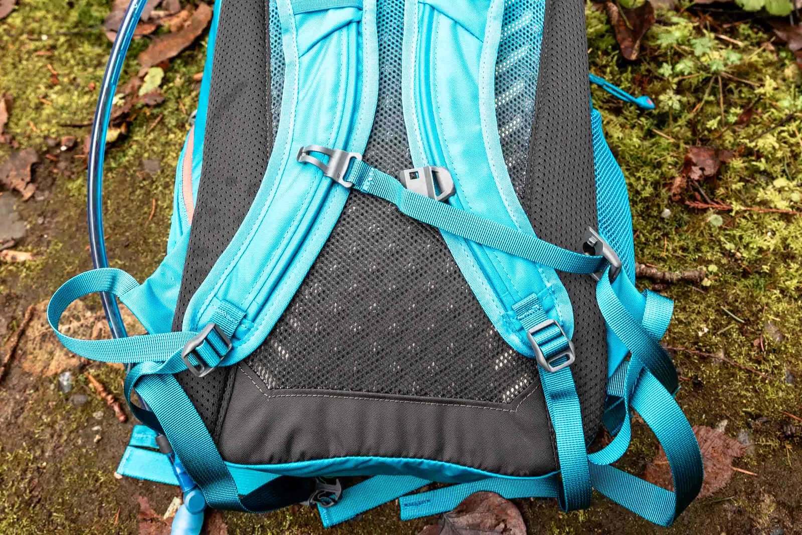 Details of Gregory Swift 16 H2O - The back of the pack and shoulder straps in view