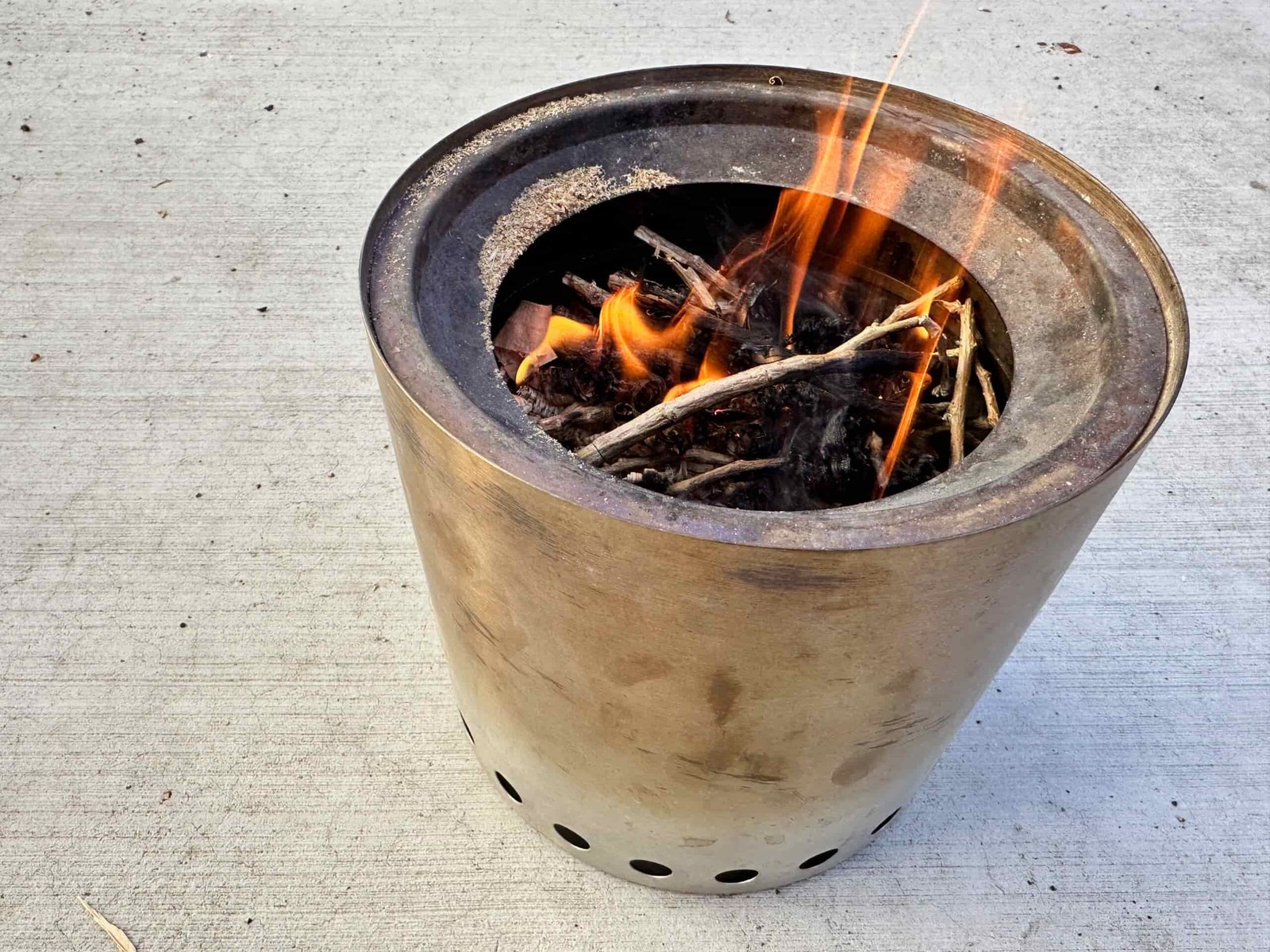 smoke and flame coming from the Solo Stove Campfire