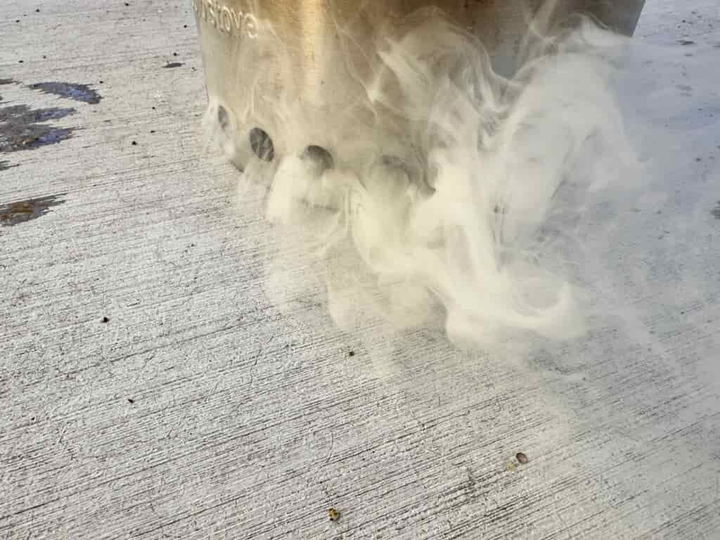 smoke and flame coming from the Solo Stove Campfire