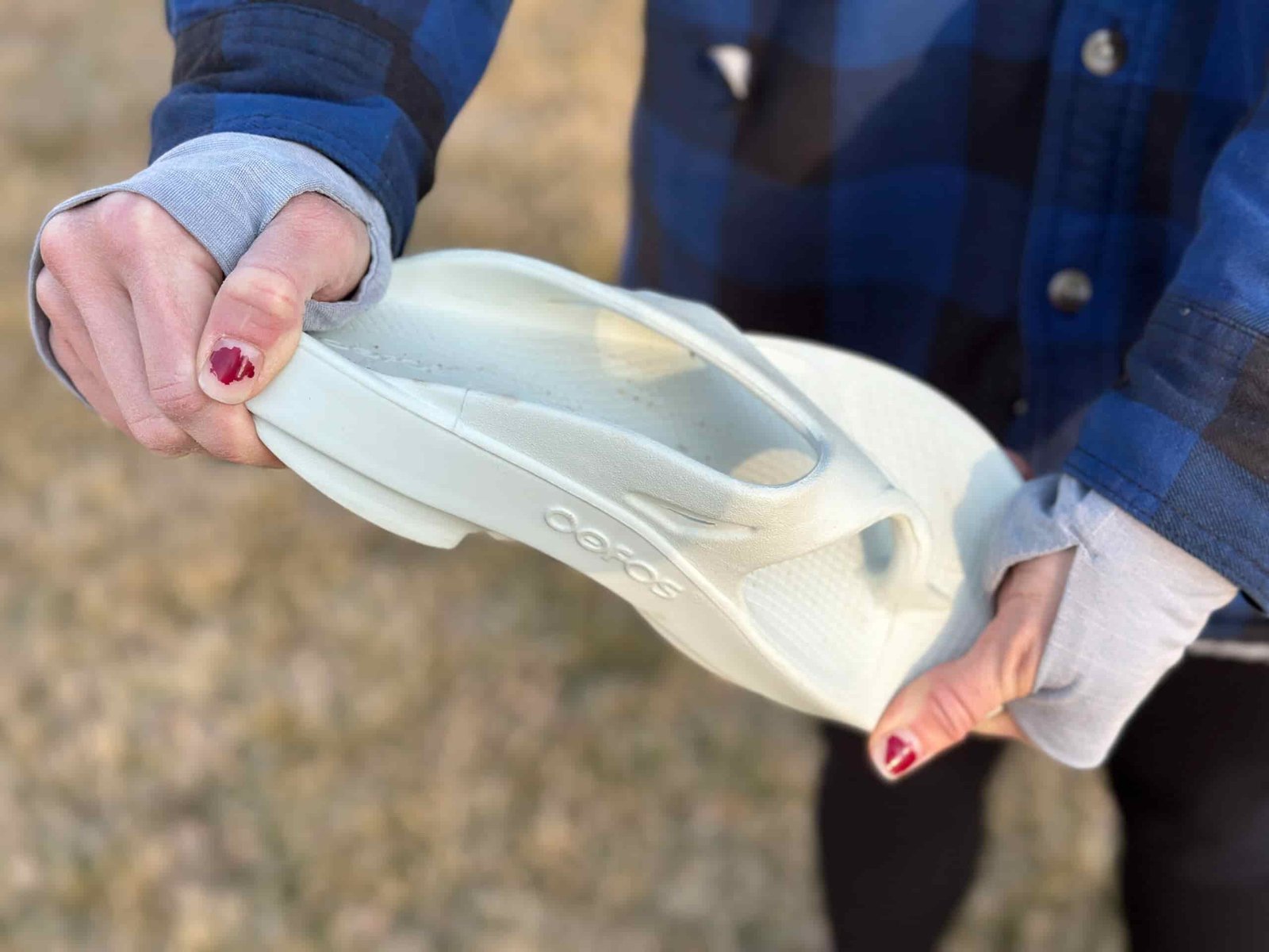 the twist test to show support in each shoe