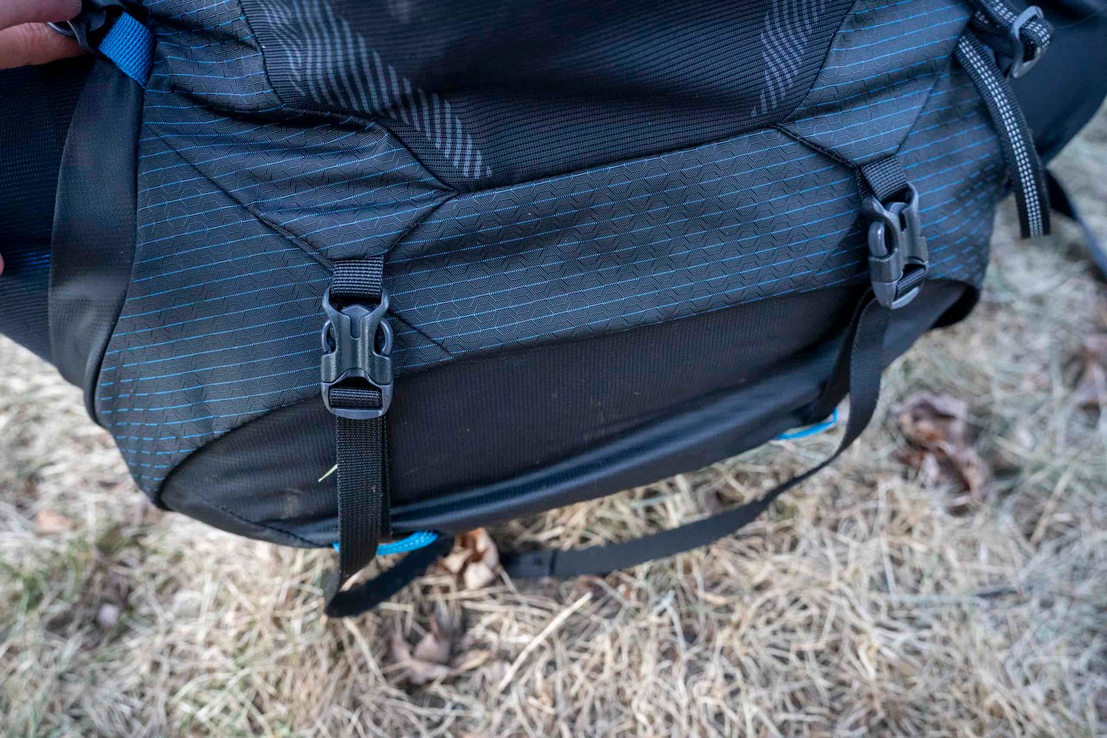 bottom of a backpack