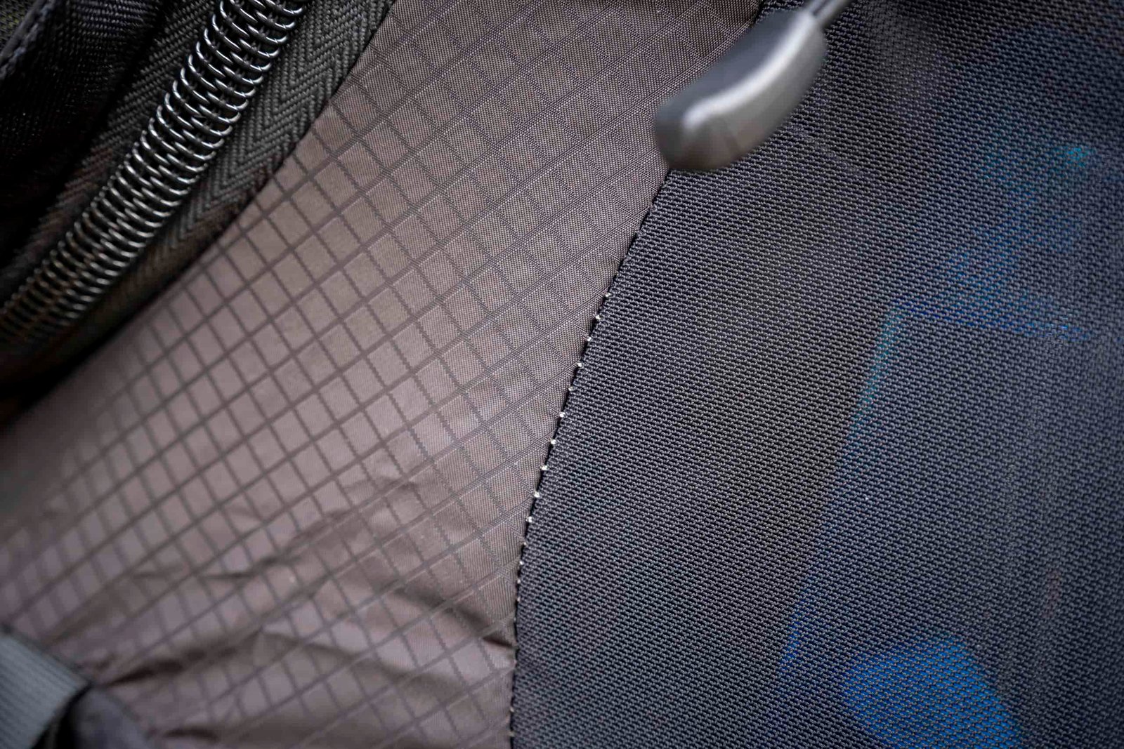seams stretched on a backpack