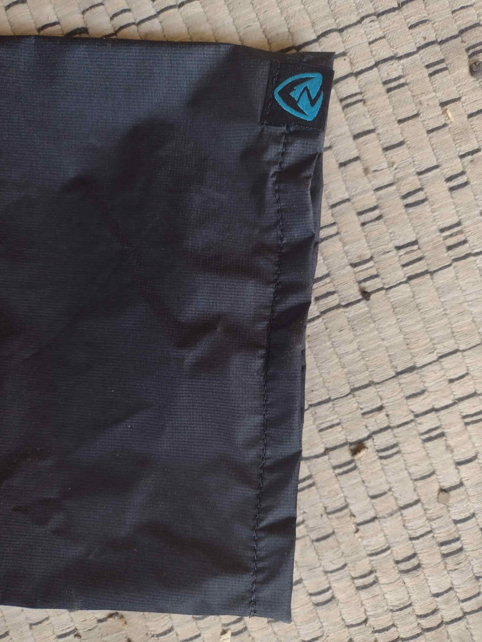 Closeup of the leg cuff of the Zpacks Vertice rain pants.