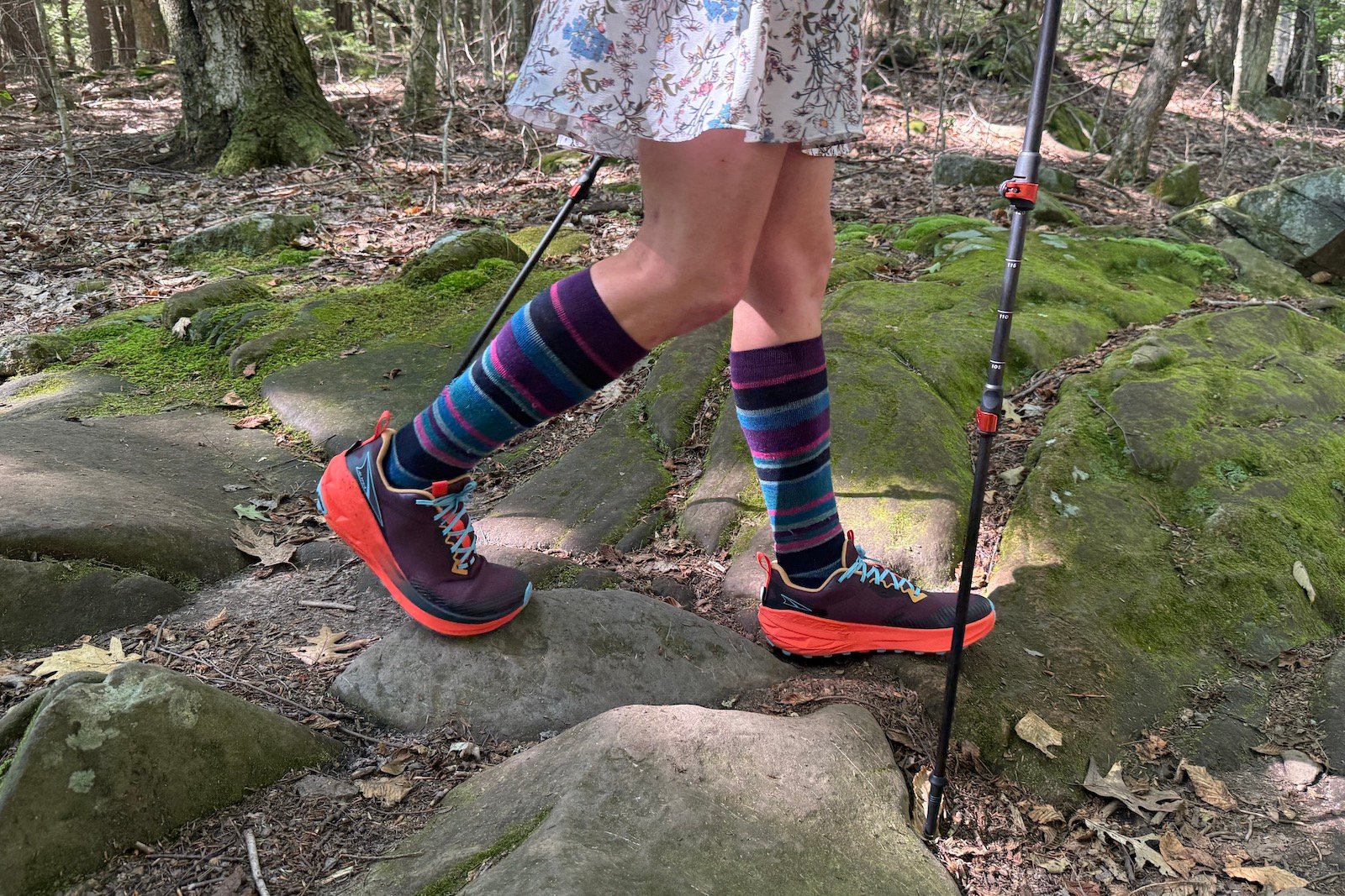 Close up of the Altra Experience Wild 2 on rocks