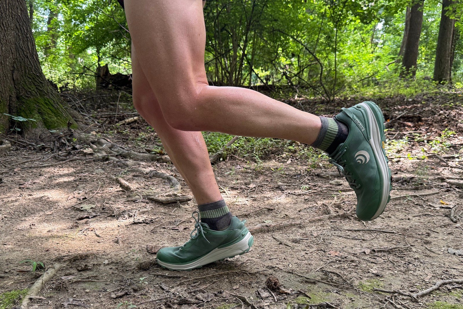 close up of the Topo Athletic Traverse